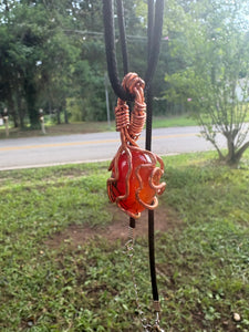 Carnelian Agate Copper Pendant